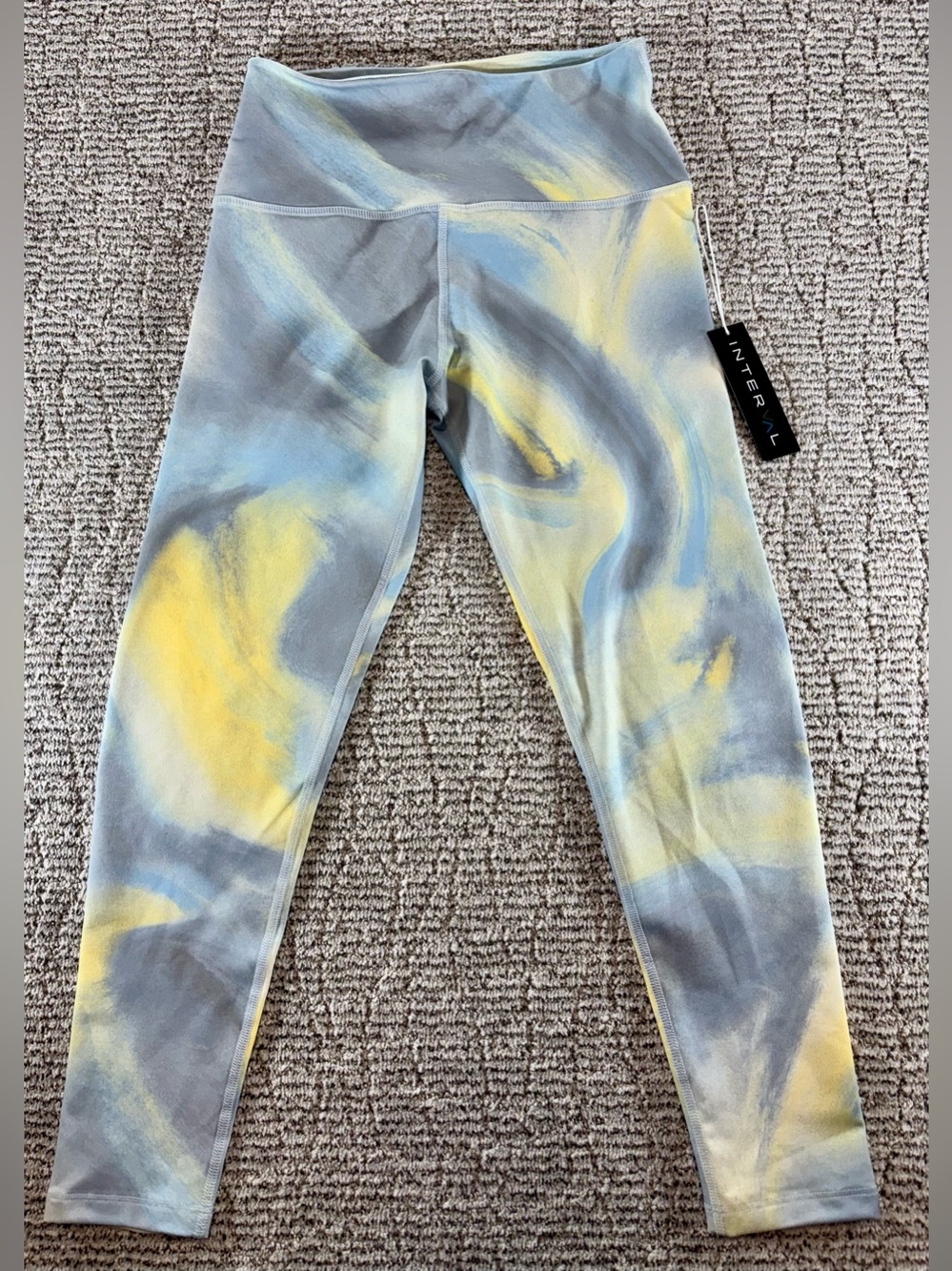 NEW Interval Women’s Large Flow Heather Sculpt Nectar Tie-Dye Sage Wash Leggings